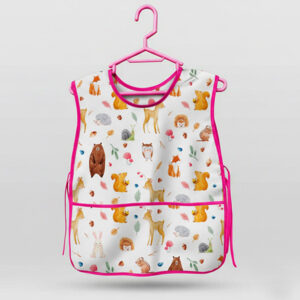 Mandil Escolar con Figuras de Animalitos